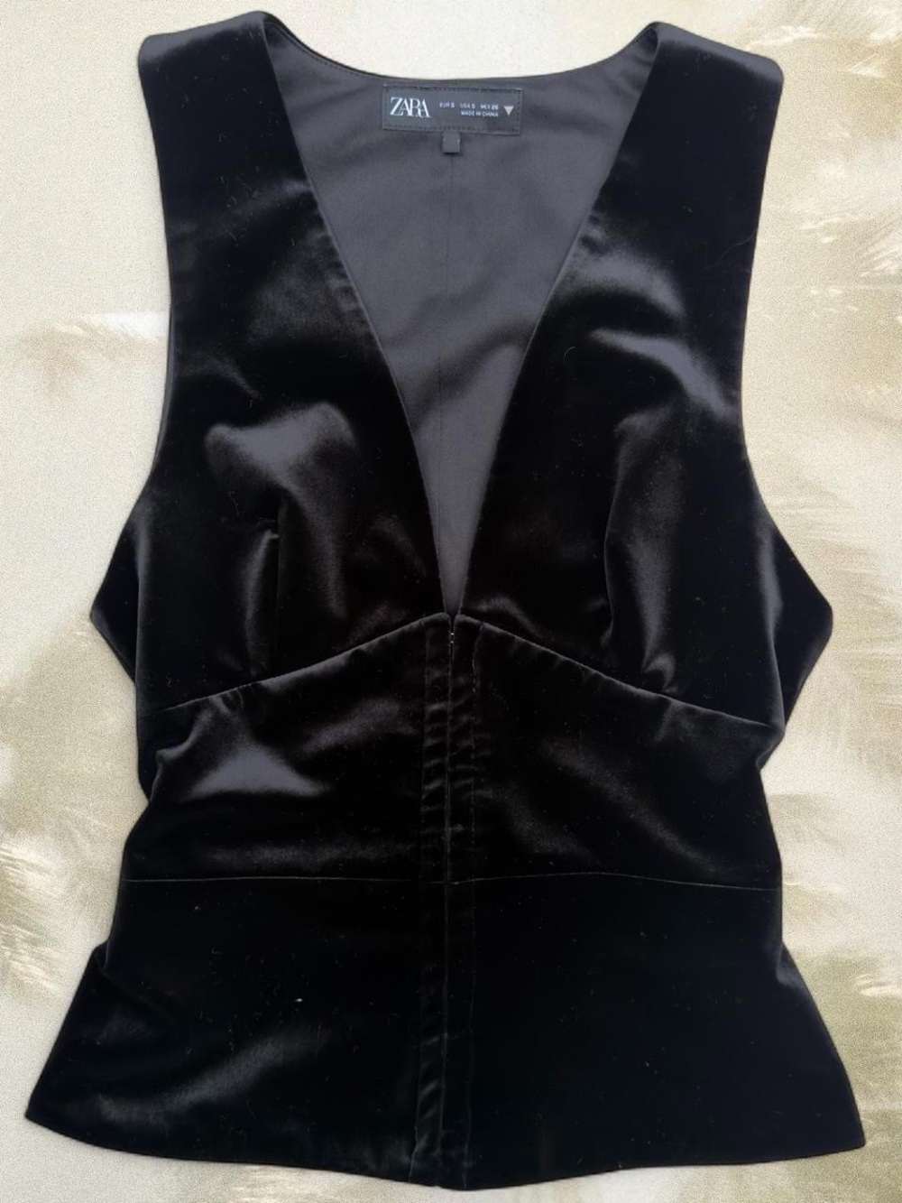 Zara Velvet V-Neck Vest (Women’s)